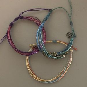 3 string bracelets from Pura Vida.